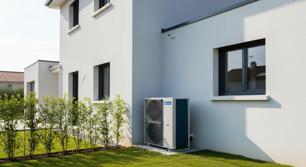 Pompe à chaleur air/eau sur maison neuve à plancher chauffant, Le Chemin Vert, Changé